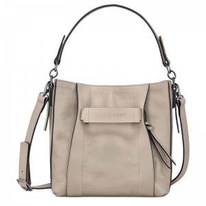 Women Longchamp 3D S Crossbody Bag Beige | Ireland-579KXCWLO