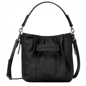 Women Longchamp 3D S Crossbody Bag Black | Ireland-584CPMEVY