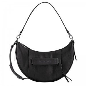 Women Longchamp 3D S Crossbody Bag Black | Ireland-154TKHSJL