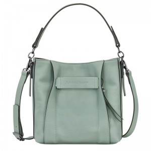Women Longchamp 3D S Crossbody Bag Blue Green | Ireland-857NKFGYL