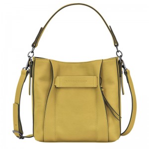 Women Longchamp 3D S Crossbody Bag Yellow | Ireland-673XZYLIS