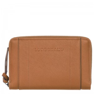 Women Longchamp 3D Wallet Beige | Ireland-287RIPJSA