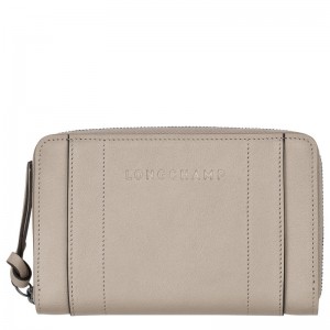 Women Longchamp 3D Wallet Beige | Ireland-397EAGPHL