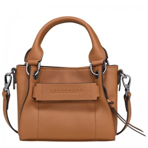 Women Longchamp 3D Xs Handbag Beige | Ireland-698SEXAZT