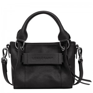 Women Longchamp 3D Xs Handbag Black | Ireland-310BKMLFR