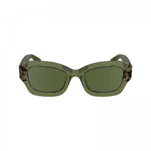 Women Longchamp Acetate Sunglasses Khaki | Ireland-527NWIOSY