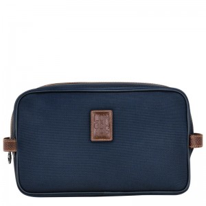 Women Longchamp Boxford Toiletry Bags Blue | Ireland-298HLODNQ