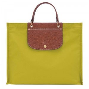 Women Longchamp Cabas L Tote Bag Green | Ireland-581VBDHLG