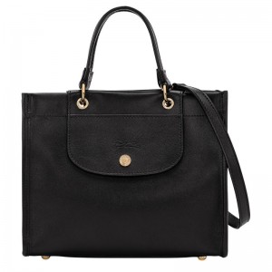 Women Longchamp Cabas S Handbag Black | Ireland-749BIJEZW