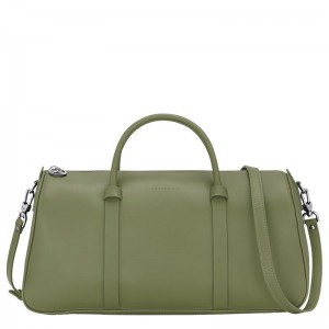 Women Longchamp Daylong L Handbag Green | Ireland-391KIOEDG