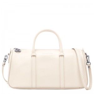 Women Longchamp Daylong M Handbag Cream | Ireland-409GQEZXA