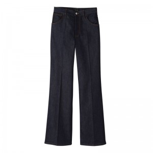 Women Longchamp Denim Jeans Blue | Ireland-908URCOWH