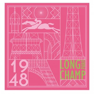 Women Longchamp Eiffel Tower 1948 50 Scarf Pink | Ireland-842CDZSEQ