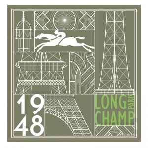 Women Longchamp Eiffel Tower 1948 50 Scarf Olive / Multicolor | Ireland-693FIOYZK