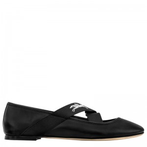 Women Longchamp Energy Ballerinas Black | Ireland-983QVJNBU