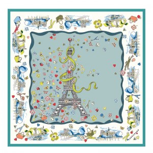 Women Longchamp Equestrian Tower 50 Scarf Multicolor | Ireland-798AIFPDV
