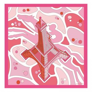 Women Longchamp Equestrian Tower 70 Scarf Pink | Ireland-032RFTPGC