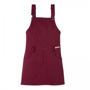 Women Longchamp Gabardine Dress Dark Red | Ireland-962NUYFTO