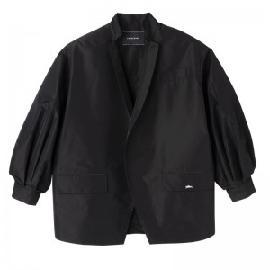 Women Longchamp Kimono Jacket Black | Ireland-943OLCNQI