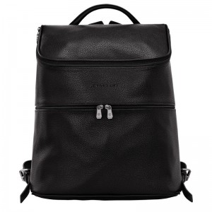 Women Longchamp Le Foulonné Backpack Black | Ireland-178HIGTBV