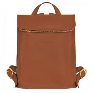 Women Longchamp Le Foulonné Backpack Brown | Ireland-104QKBLJY