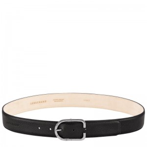 Women Longchamp Le Foulonné Belt Black | Ireland-480WEYVNI