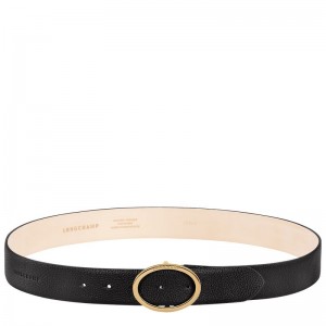 Women Longchamp Le Foulonné Belt Black | Ireland-921SVTZMH
