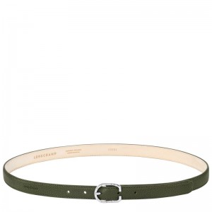 Women Longchamp Le Foulonné Belt Khaki | Ireland-035TKORXI