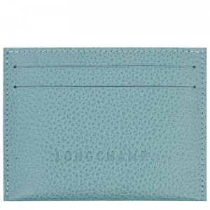 Women Longchamp Le Foulonné Card Holder Blue | Ireland-725PHXIYM