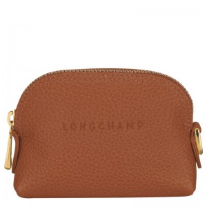 Women Longchamp Le Foulonné Coin Purse Brown | Ireland-463VGNHXT