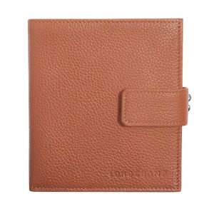 Women Longchamp Le Foulonné Compact Wallet Brown | Ireland-215XOFHWB