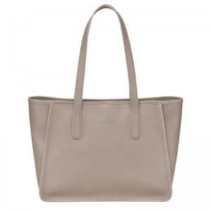 Women Longchamp Le Foulonné L Tote Bag Beige | Ireland-456WHSMIB