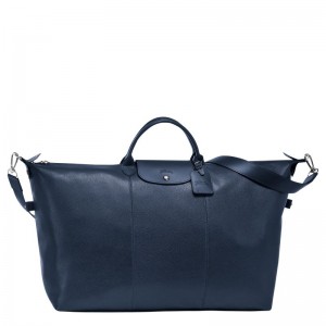Women Longchamp Le Foulonné L Travel Bag Navy | Ireland-560VLYKQD