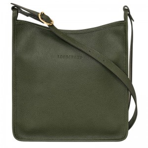 Women Longchamp Le Foulonné M Crossbody Bag Khaki | Ireland-491TXBCIA
