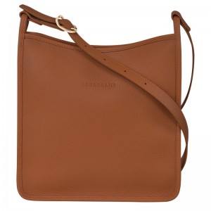 Women Longchamp Le Foulonné M Crossbody Bag Brown | Ireland-650QCZIDV