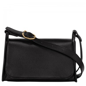 Women Longchamp Le Foulonné M Crossbody Bag Black | Ireland-129VNZJLO