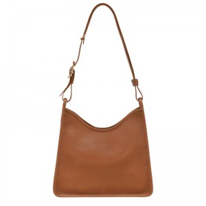 Women Longchamp Le Foulonné M Hobo Bag Brown | Ireland-763BMCNHX