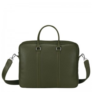 Women Longchamp Le Foulonné S Briefcase Khaki | Ireland-625HYSGQE