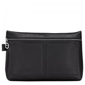 Women Longchamp Le Foulonné Toiletry Bags Black | Ireland-478UZVQMA