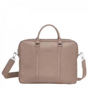 Women Longchamp Le Foulonné Xs Briefcase Beige | Ireland-607ZHFPUI