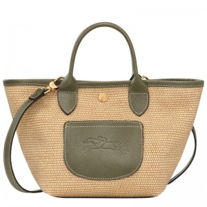 Women Longchamp Le Pliage Collection Xs Basket Tote Bag Brown / Olive | Ireland-596WKCBGE