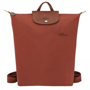 Women Longchamp Le Pliage Green M Backpack Brown | Ireland-836CFOZPI