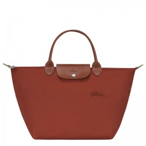 Women Longchamp Le Pliage Green M Handbag Brown | Ireland-782YVUQHZ