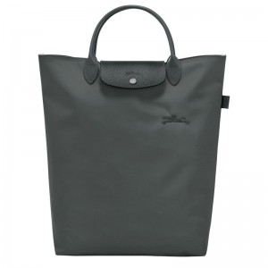 Women Longchamp Le Pliage Green M Tote Bag Deep Grey | Ireland-160TGMUFQ