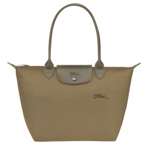 Women Longchamp Le Pliage Green M Tote Bag Olive | Ireland-570XQSAMT