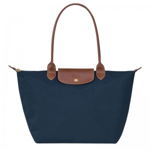 Women Longchamp Le Pliage Original L Tote Bag Navy | Ireland-408SVDPQW