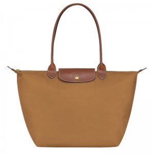 Women Longchamp Le Pliage Original L Tote Bag Brown | Ireland-132NPASWC