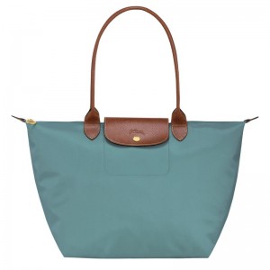 Women Longchamp Le Pliage Original L Tote Bag Blue | Ireland-139YLBSJV