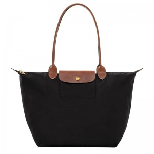 Women Longchamp Le Pliage Original L Tote Bag Black | Ireland-302OVQFAN