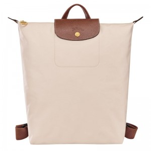 Women Longchamp Le Pliage Original M Backpack Beige | Ireland-124YTNBQE